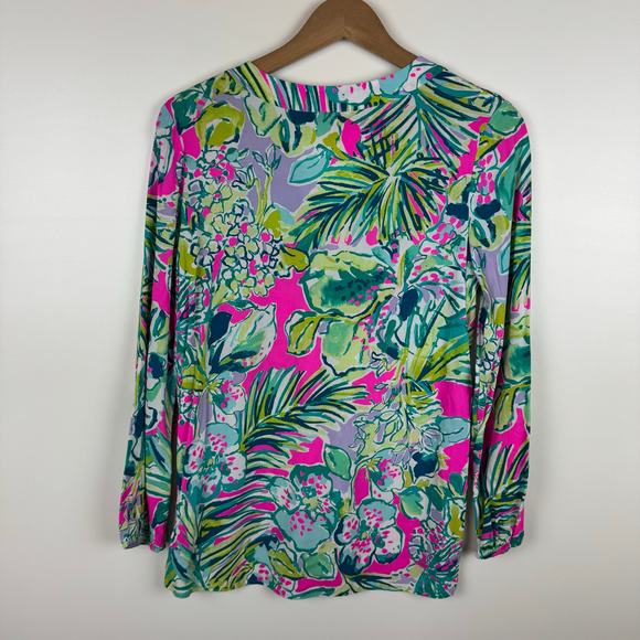 Lilly Pulitzer Harbour Island Popover Tunic Top in Early Bloomer Sz XXS Vacation - Picture 7 of 12